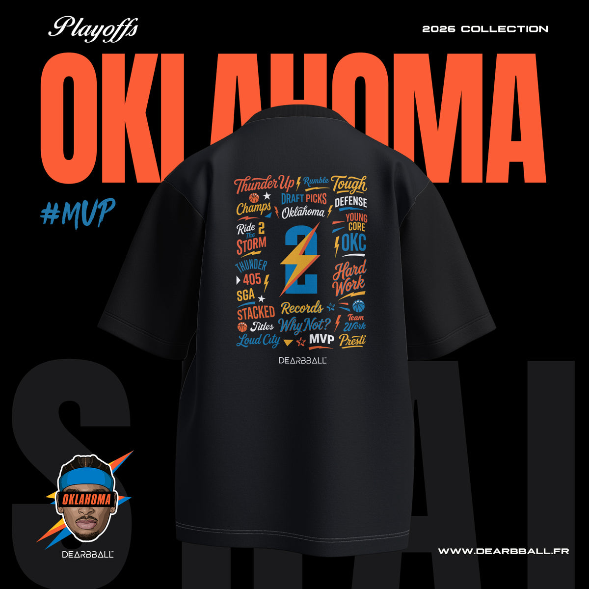 DearBBall T-Shirt Oversized Premium - SHAI OKLAHOMA Words Matter Edition