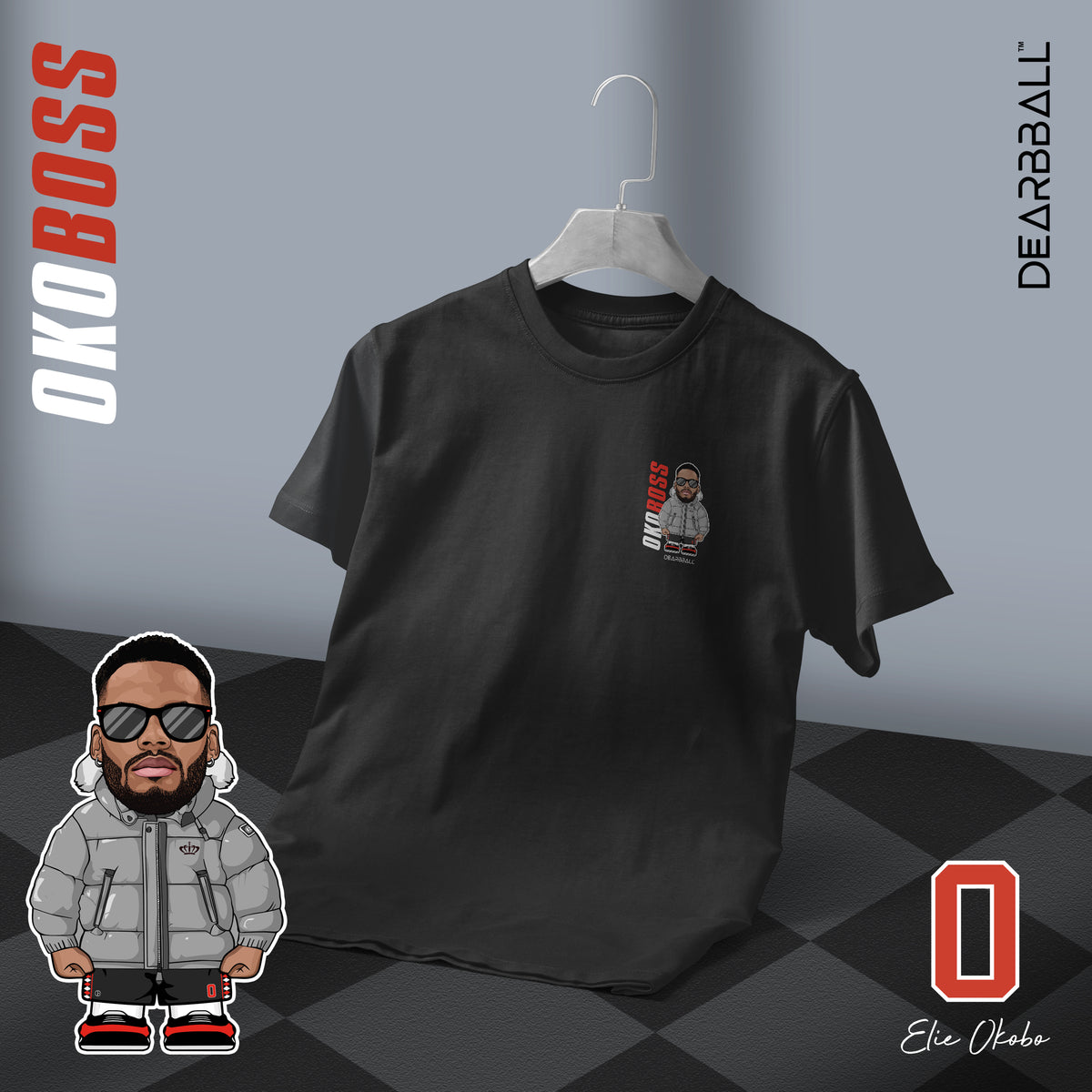 ENFANT DearBBall T-Shirt - Mini OKOBOSS Script (Format Coeur)