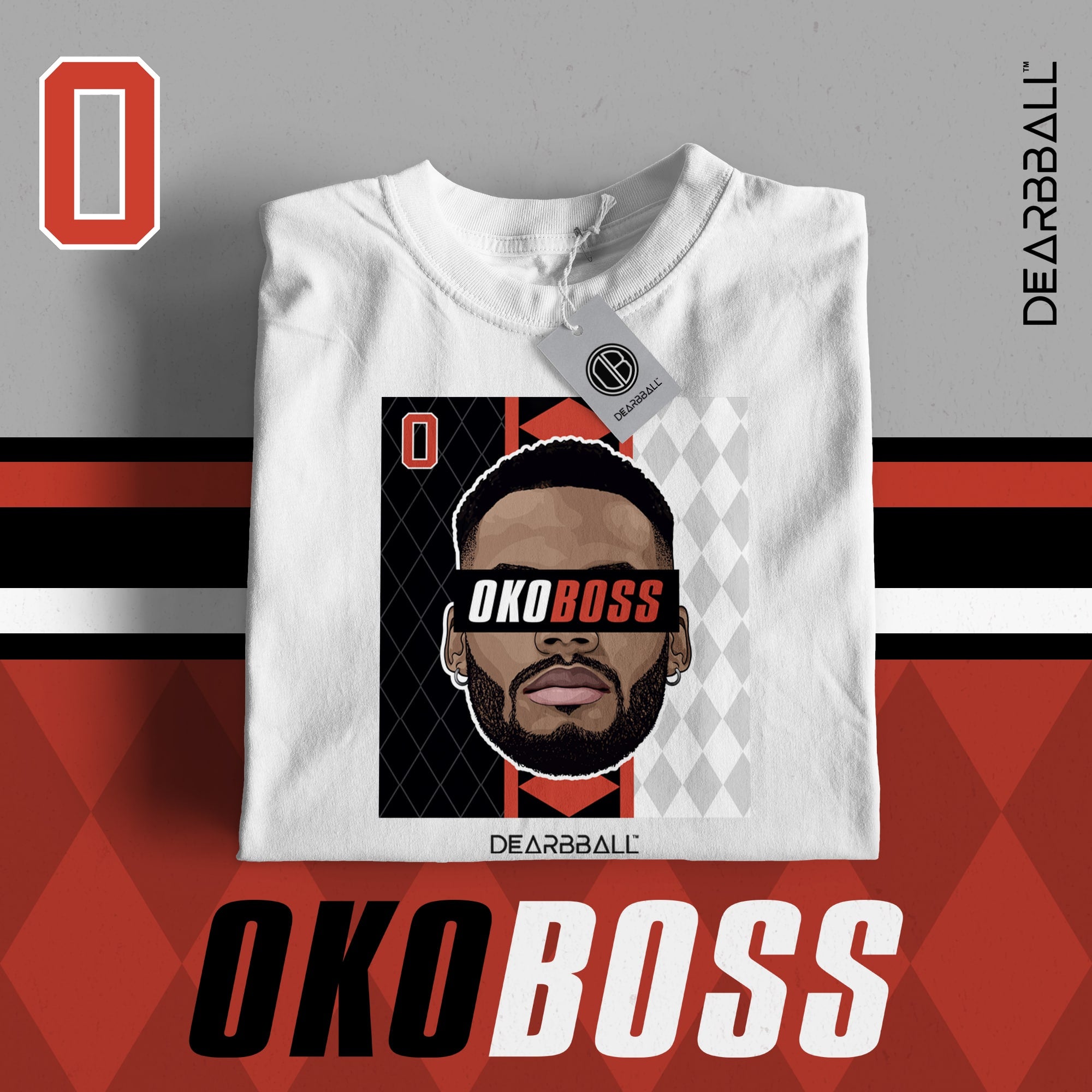 DearBBall T-Shirt - OKOBOSS Principauté White Edition