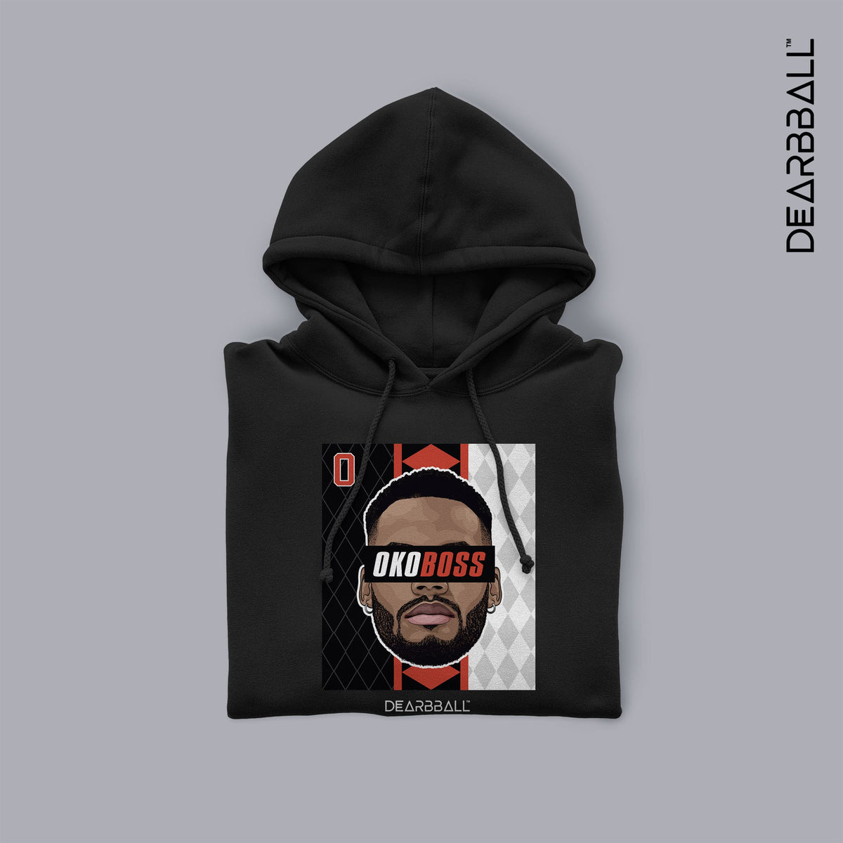 DearBBall Felpa con Cappuccio - Edizione OKOBOSS Principauté Bianca