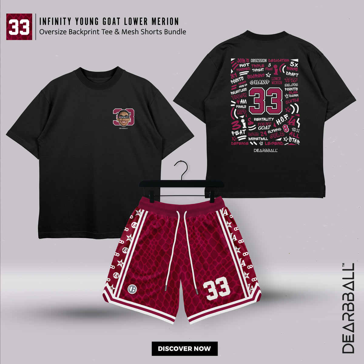 DearBBall T-Shirt Oversized Premium - LOWER MARION 33 Words Matter Edition