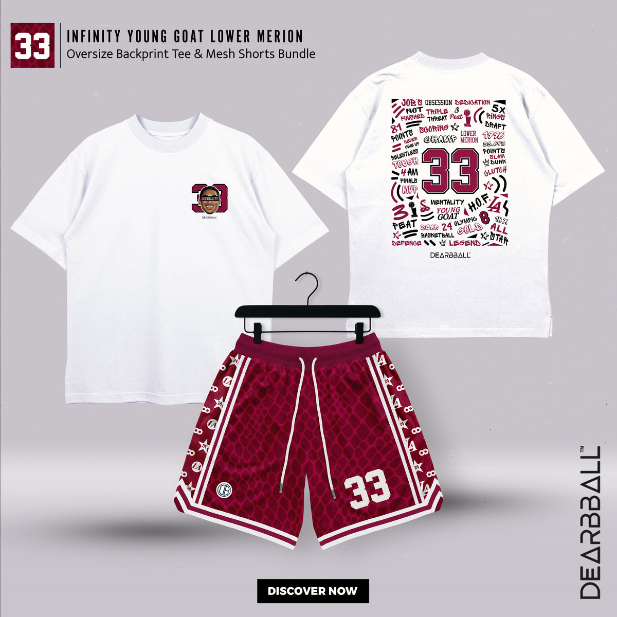 DearBBall T-Shirt Oversized Premium - LOWER MARION 33 Words Matter Edition