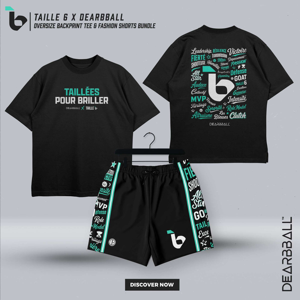 DearBBall T-Shirt Oversize Premium - Taillées pour Briller Taille6 Edition