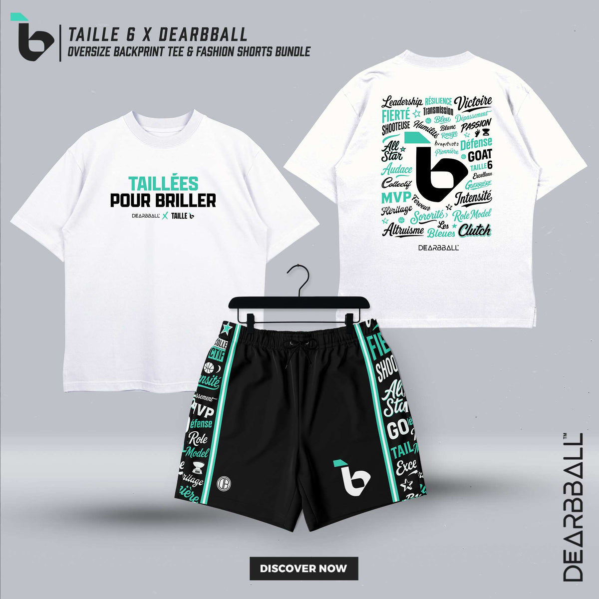 DearBBall T-Shirt Oversize Premium - Taillées pour Briller Taille6 Edition