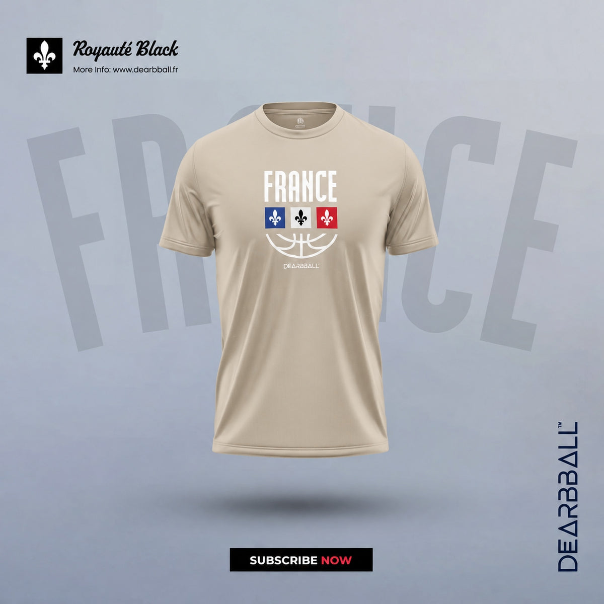 DearBBall T-Shirt - FRANCE ROYAUTÉ Black Edition