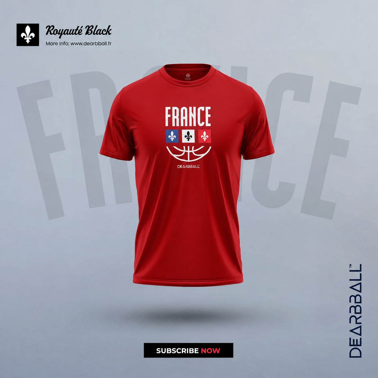 DearBBall T-Shirt - FRANCE ROYAUTÉ Black Edition