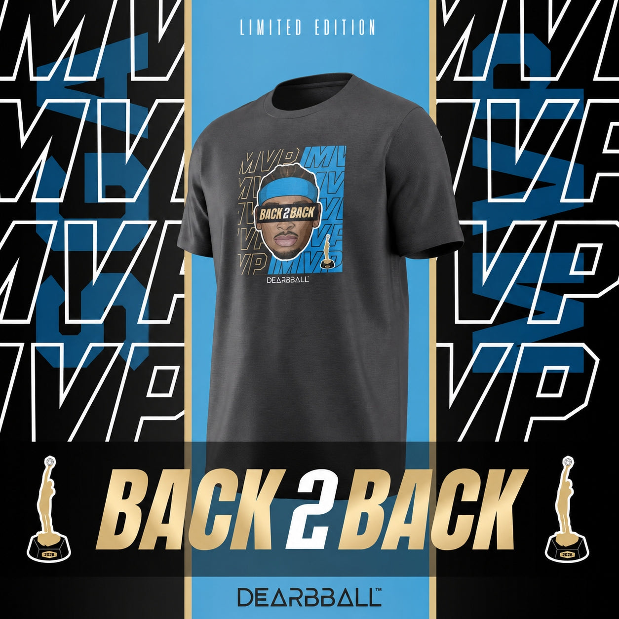 T-Shirt DearBBall - SHAI Back2Back MVP 2026 Edition