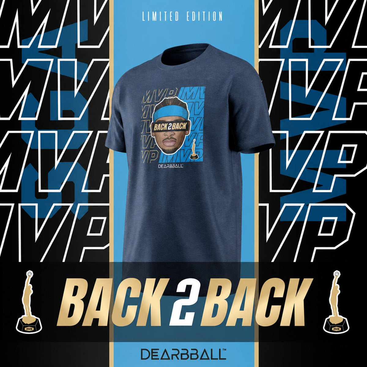 T-Shirt DearBBall - SHAI Back2Back MVP 2026 Edition