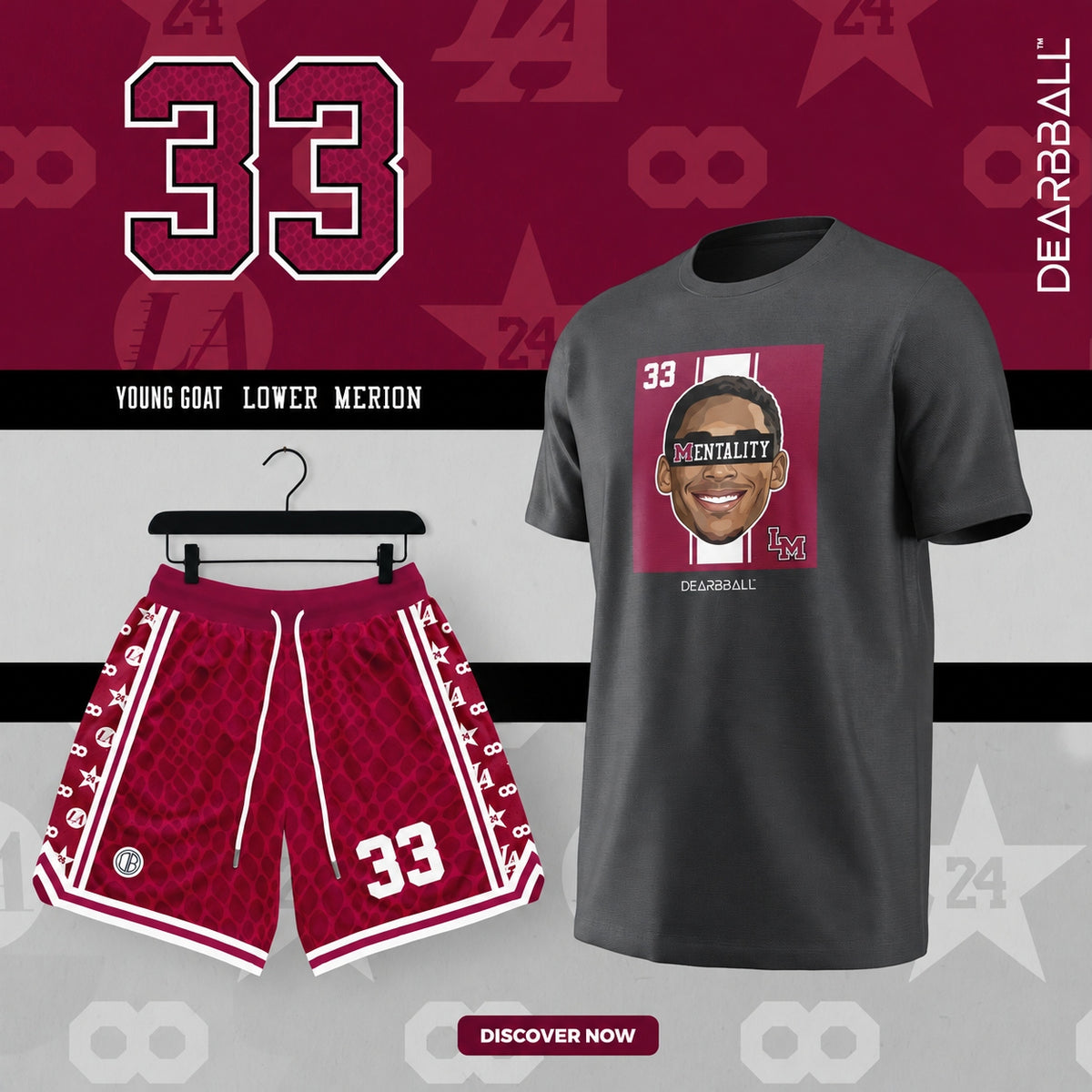 DearBBall T-Shirt - MENTALITY Lower Marion 33 Edition