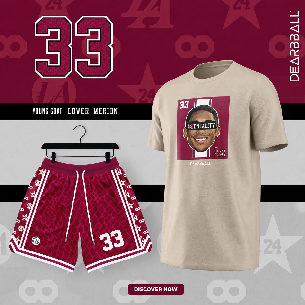 DearBBall T-Shirt - MENTALITY Lower Marion 33 Edition