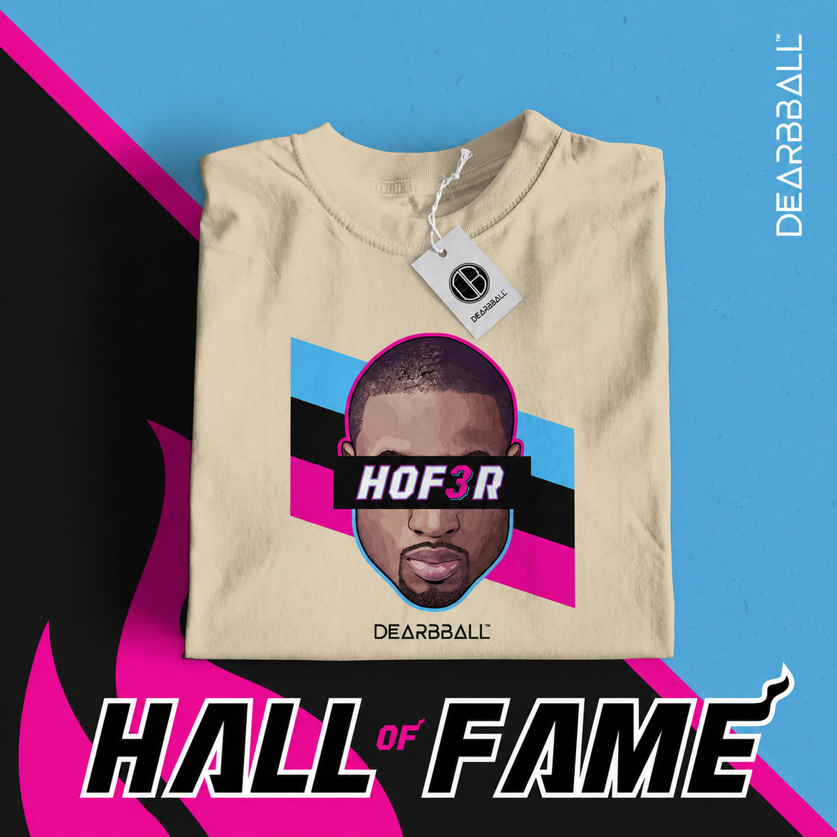 DearBBall T-Shirt - HOF3R Vice City Stripes Edition