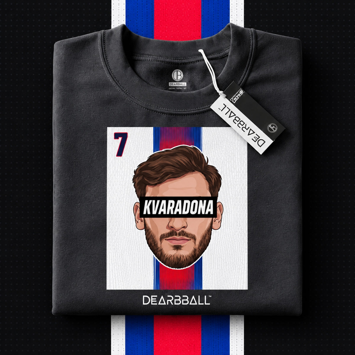 DearBBall T-Shirt - KVARADONA 7 Paris White Edition