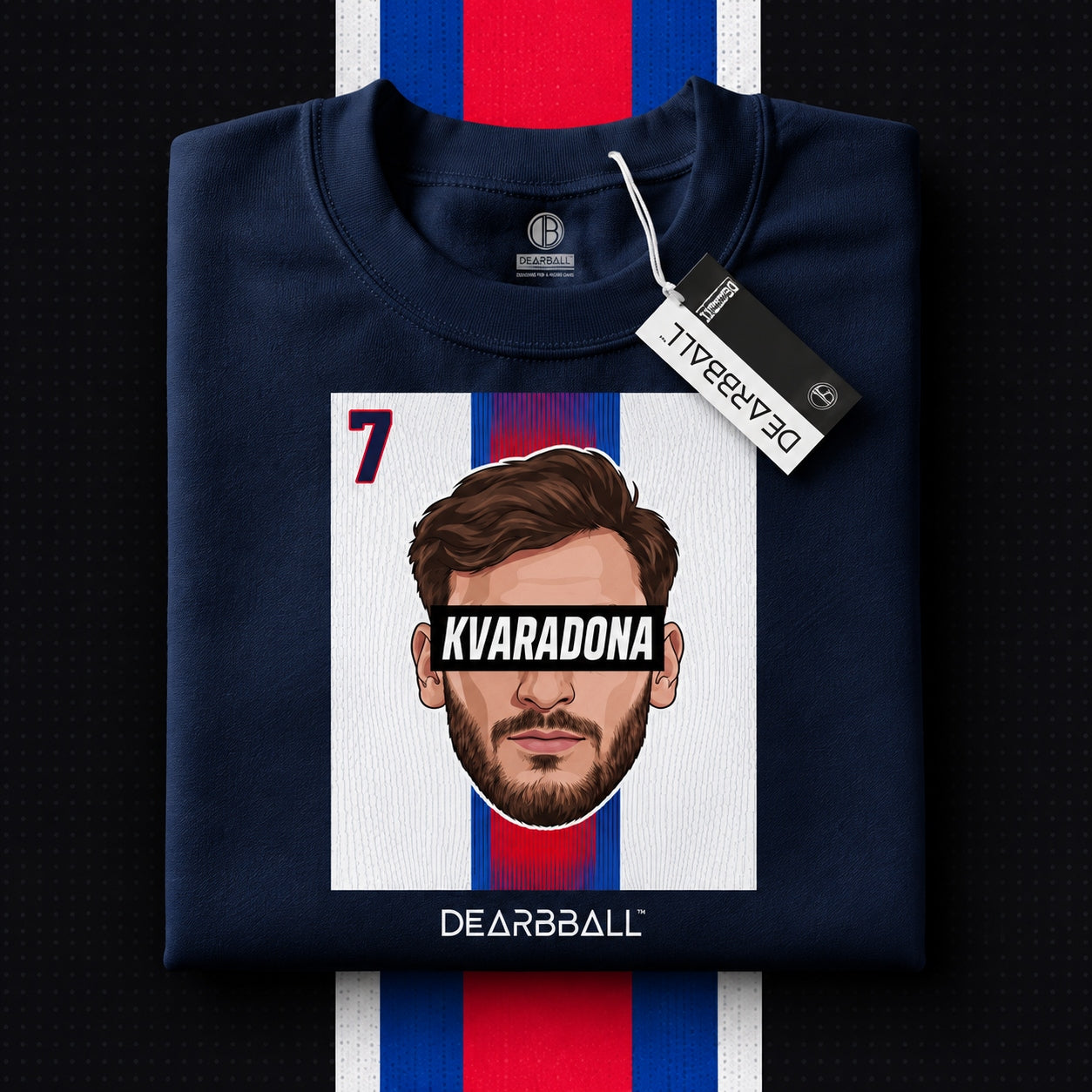 DearBBall T-Shirt - KVARADONA 7 Paris White Edition