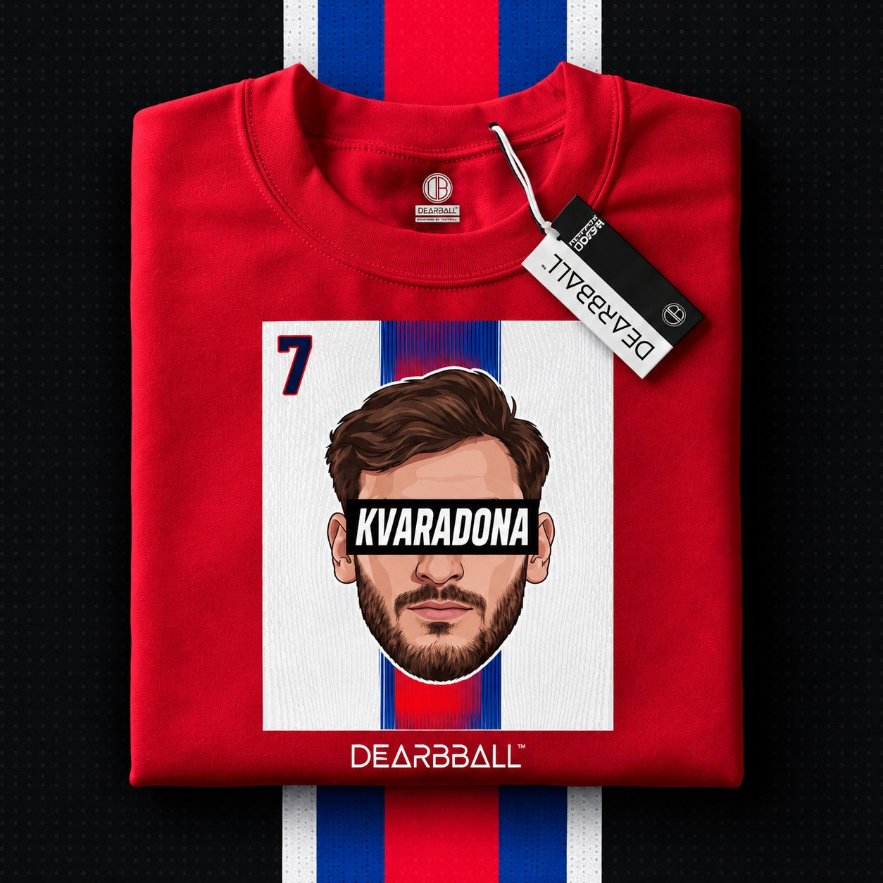 DearBBall T-Shirt - KVARADONA 7 Paris White Edition