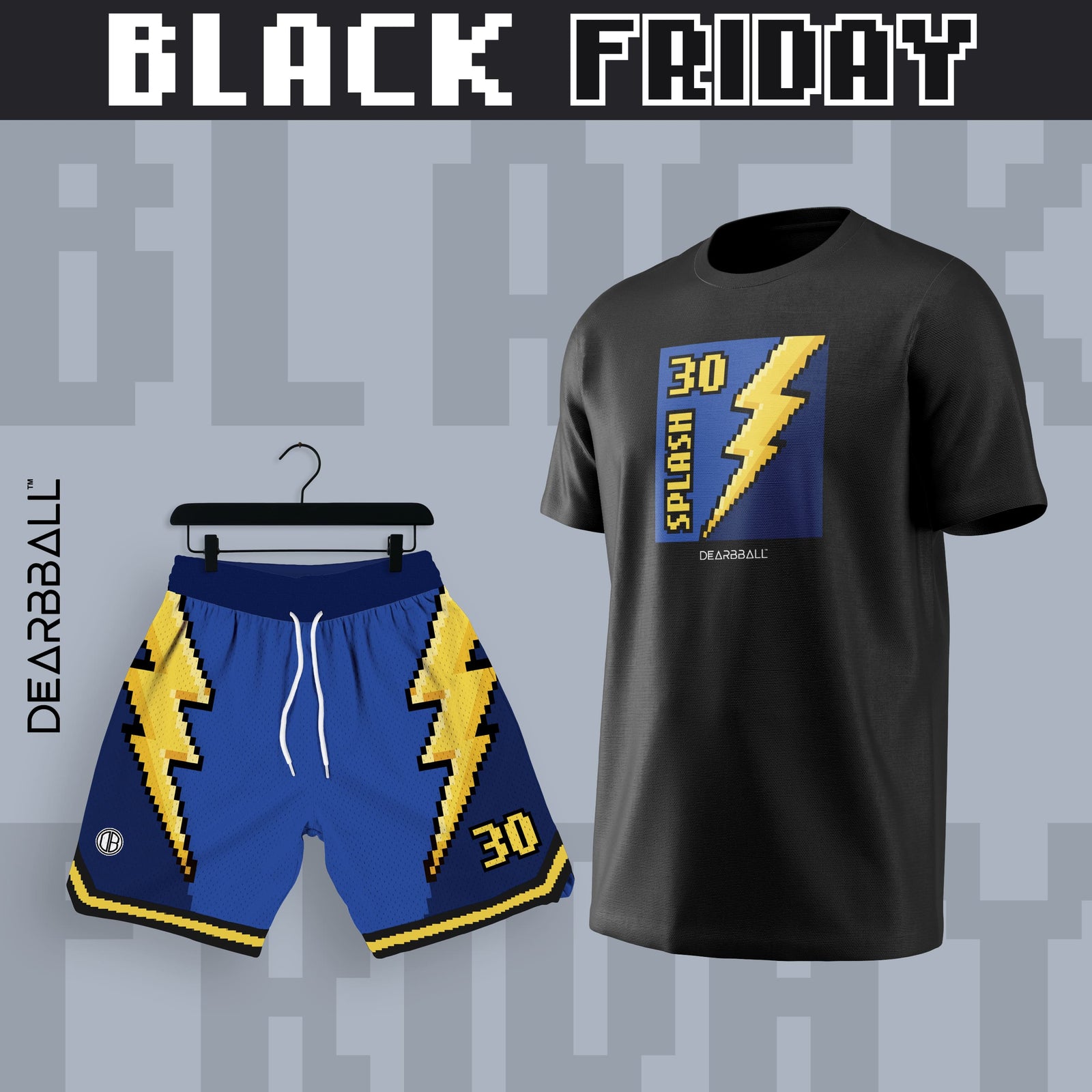 DBB SHORT MESH PREMIUM - SPLASH 8BIT PIXEL BLUE EDITION LIMITÉE