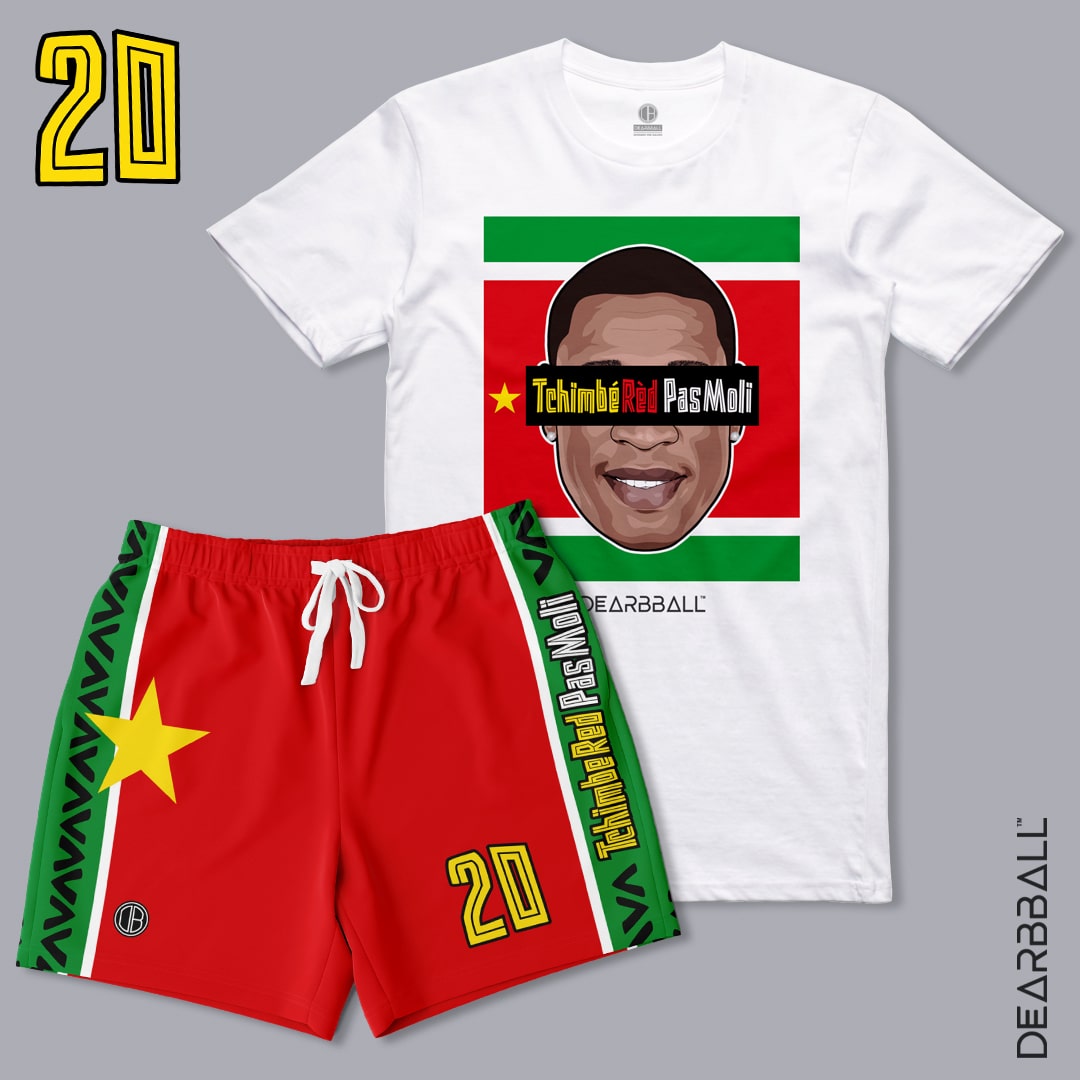 DearBBall Ensemble Short T-Shirt - Tchimbé rèd pa moli Créole Edition