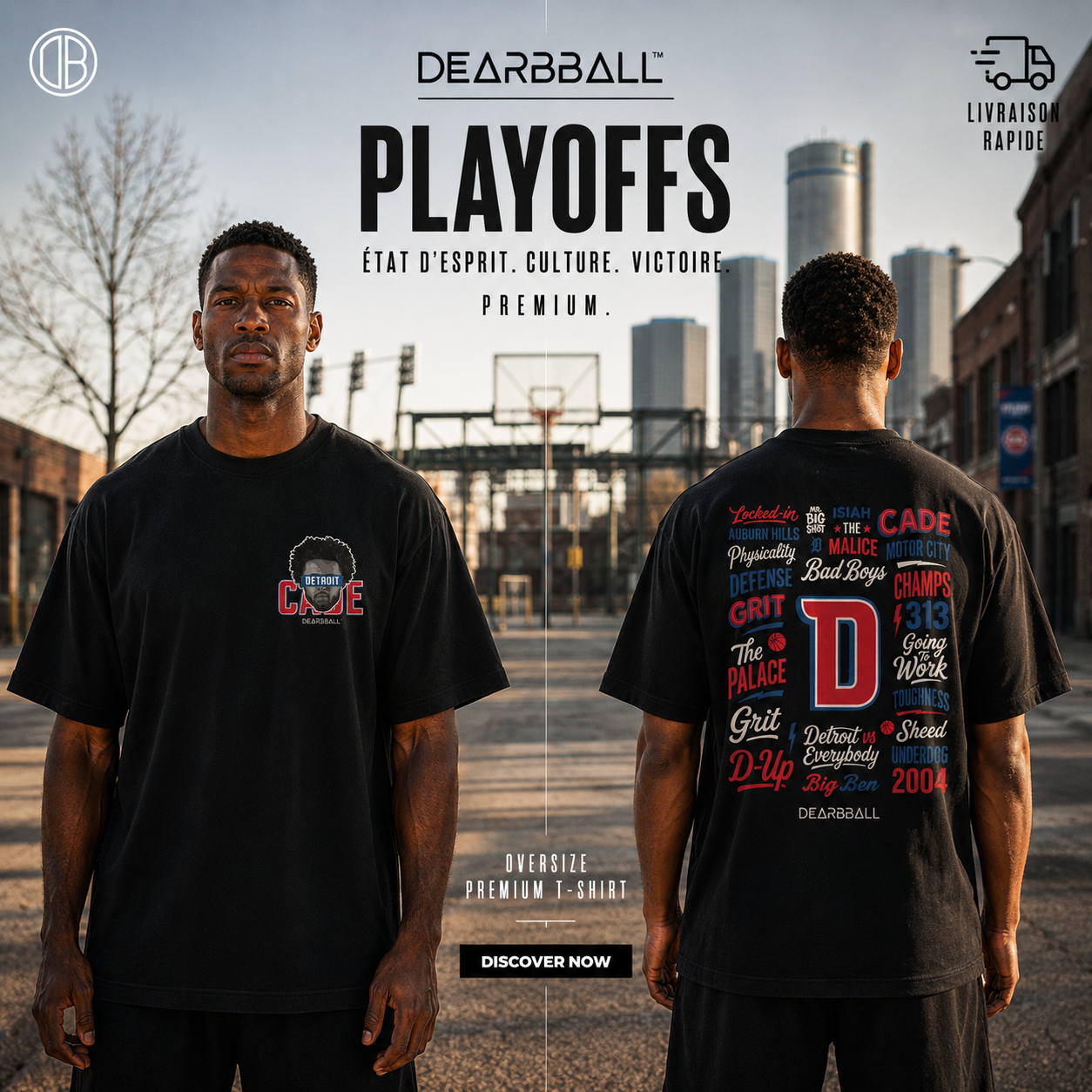 DearBBall T-Shirt Oversized Premium - Cade DETROIT Words Matter Edition