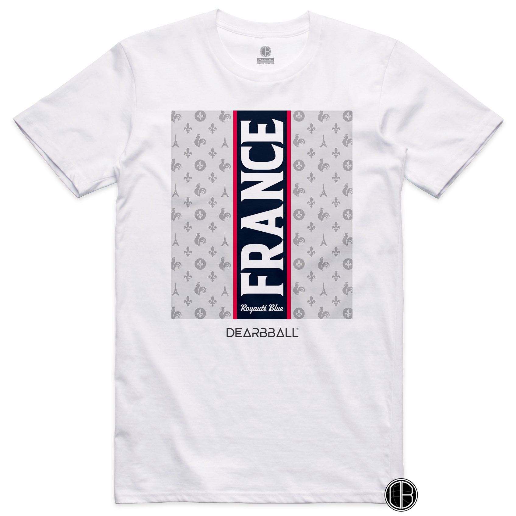 T-shirt DearBBall - Francia Royauté Grey Edition