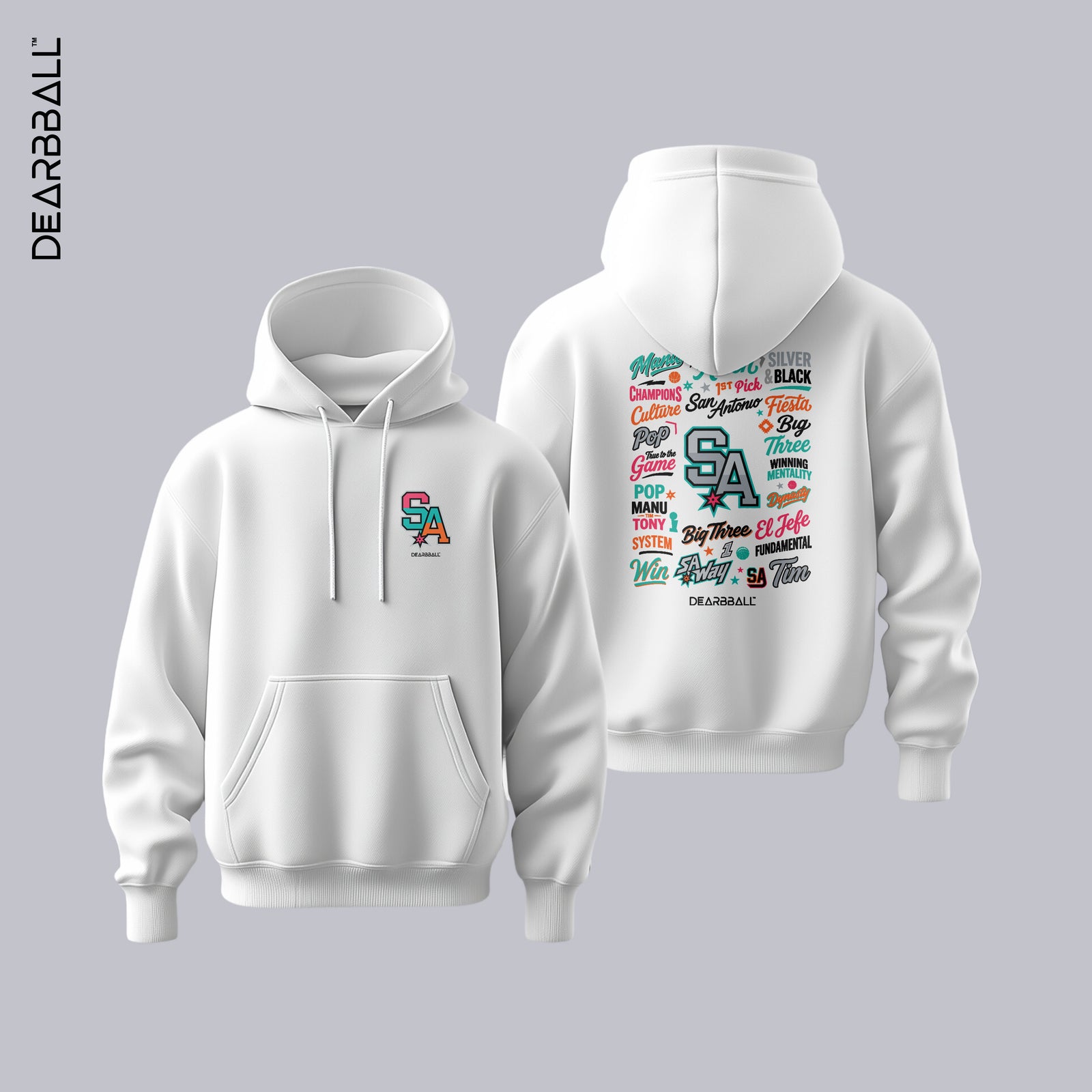 DearBBall Hoodie Premium - SAN ANTONIO Fiesta Words Matter Edition