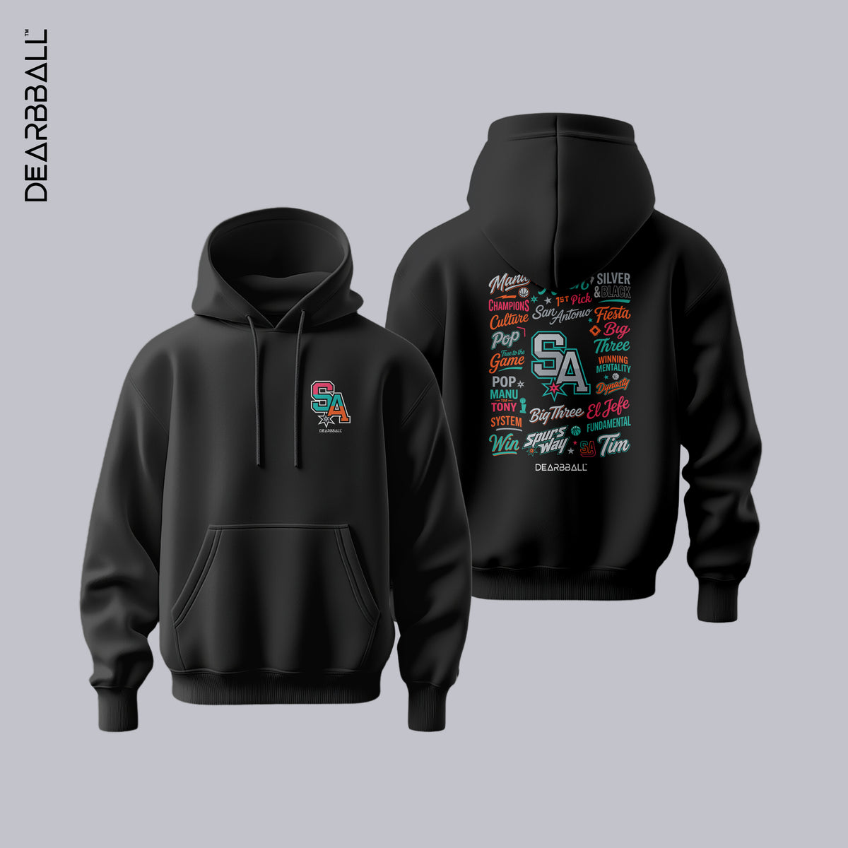 DearBBall Hoodie Premium - SAN ANTONIO Fiesta Words Matter Edition