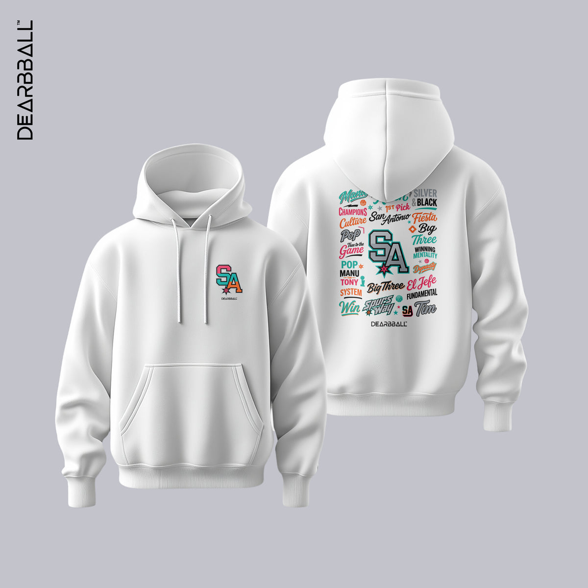 DearBBall Hoodie Premium - SAN ANTONIO Fiesta Words Matter Edition