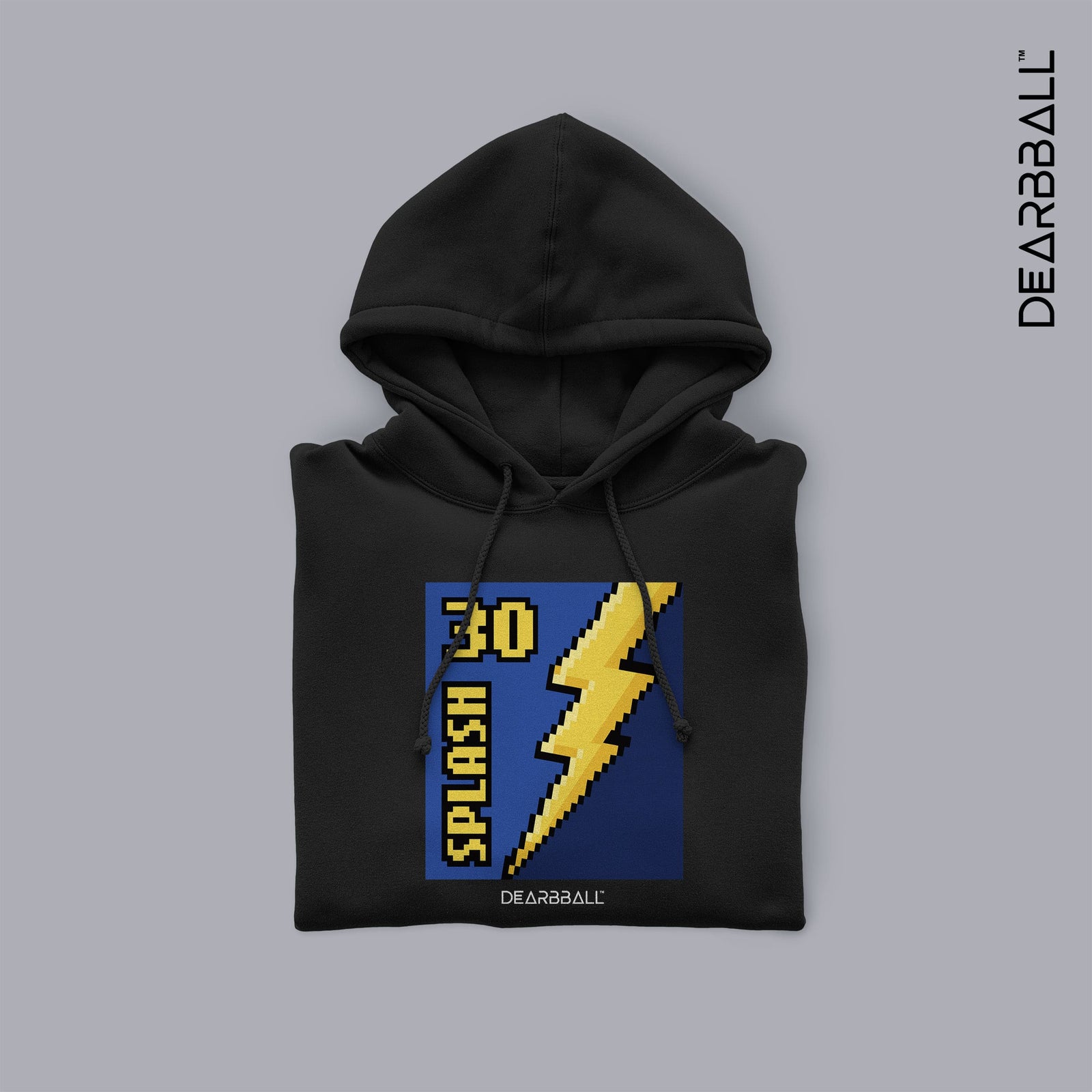 DearBBall Sweat à Capuche - SPLASH 8Bit Pixel Blue Edition