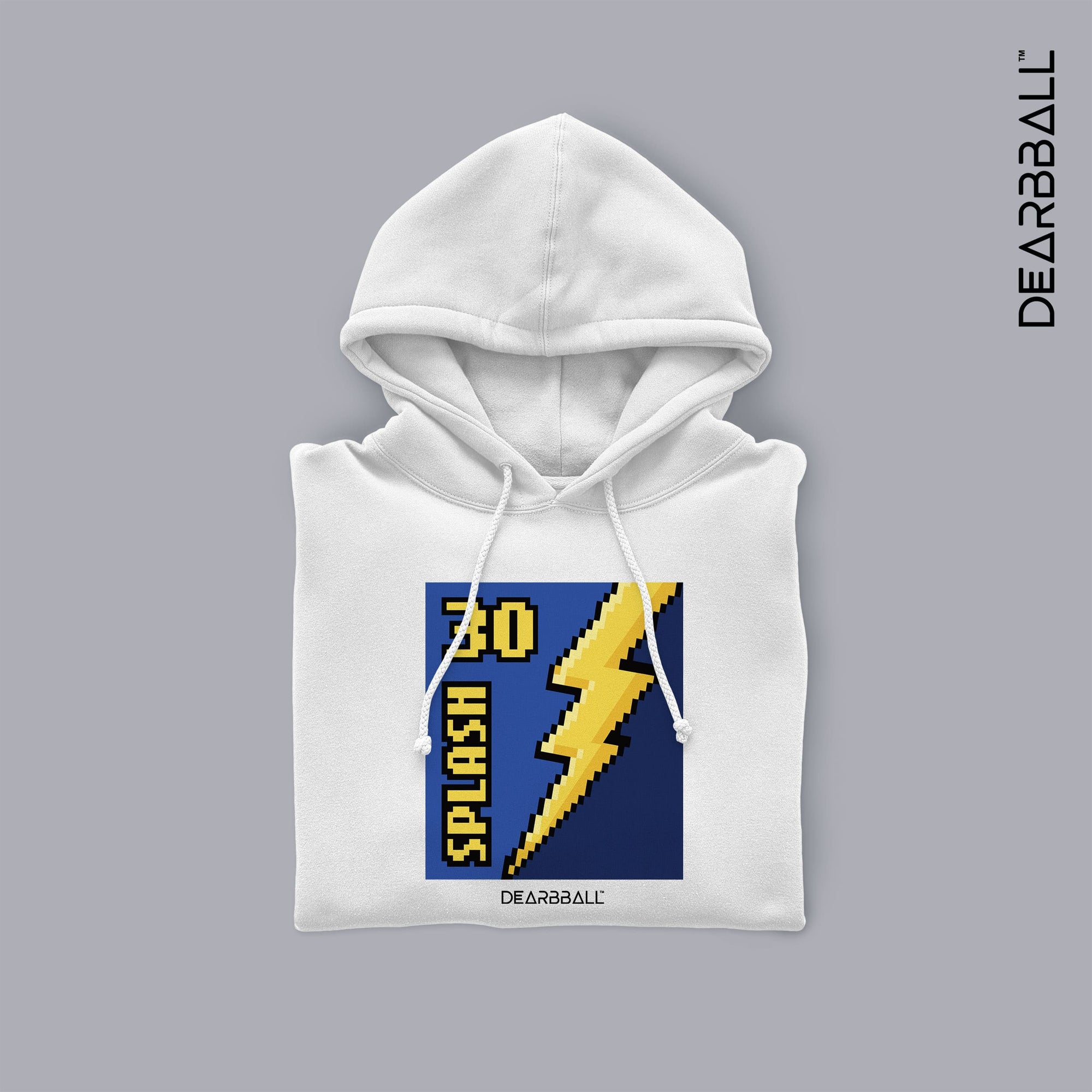 DearBBall Sweat à Capuche - SPLASH 8Bit Pixel Blue Edition