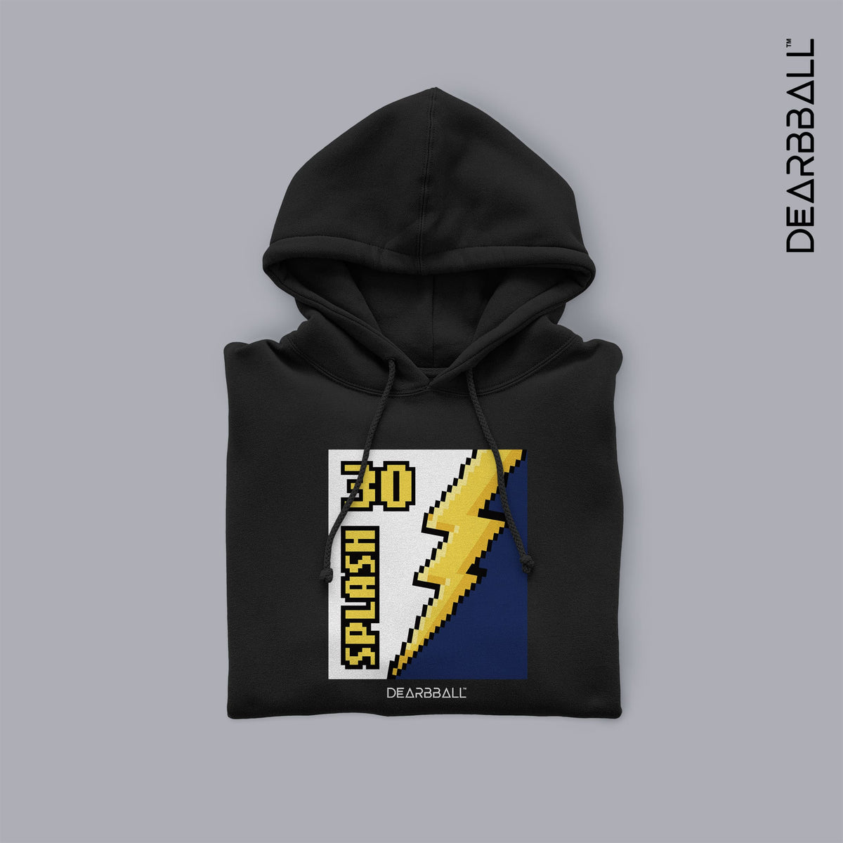 DearBBall Sweat à Capuche - SPLASH 8Bit Pixel White Edition