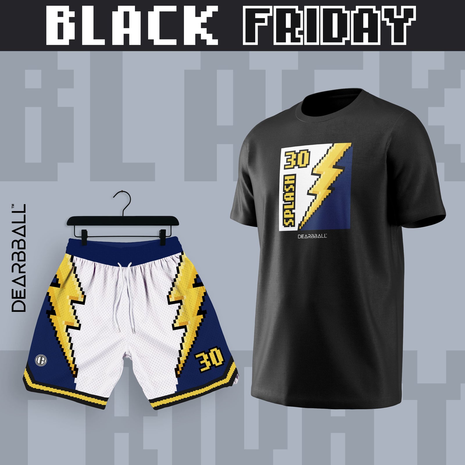 DBB SHORT MESH PREMIUM - SPLASH 8BIT PIXEL WHITE EDITION LIMITÉE