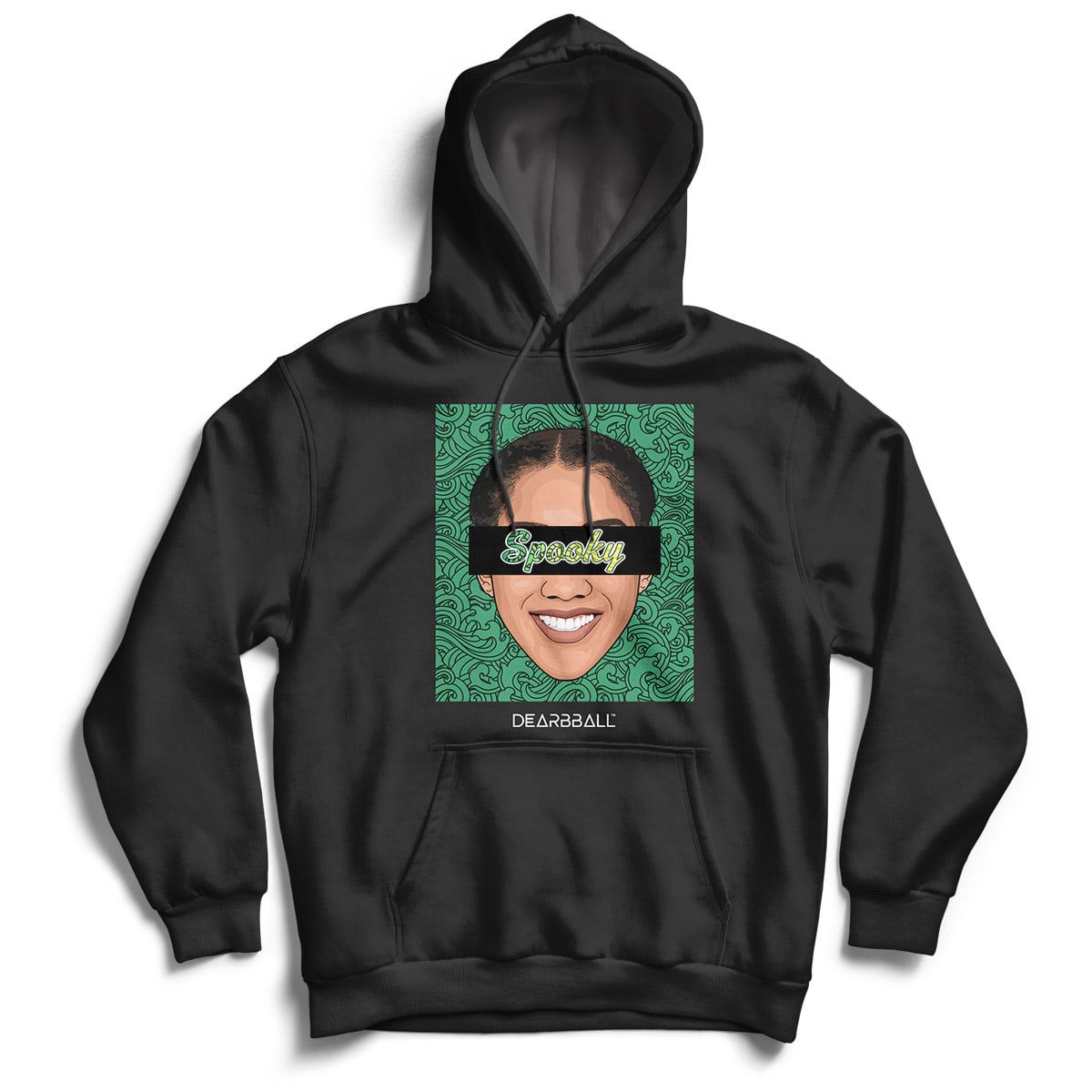 DearBBall Hoodie - Spooky Wave Tattoos Green Edition