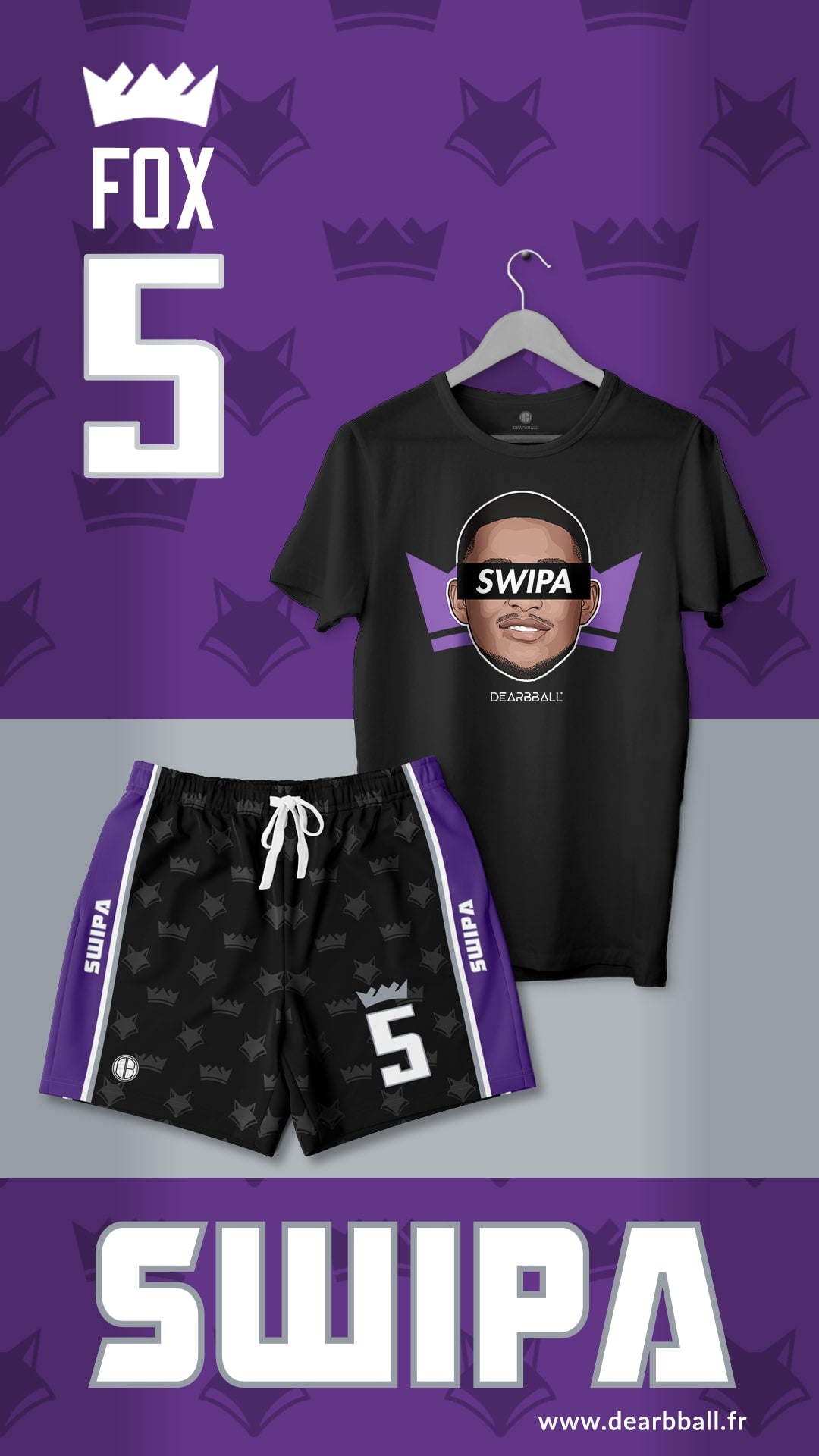 DearBBall Short Set T-Shirt - SWIPA Crown Edition