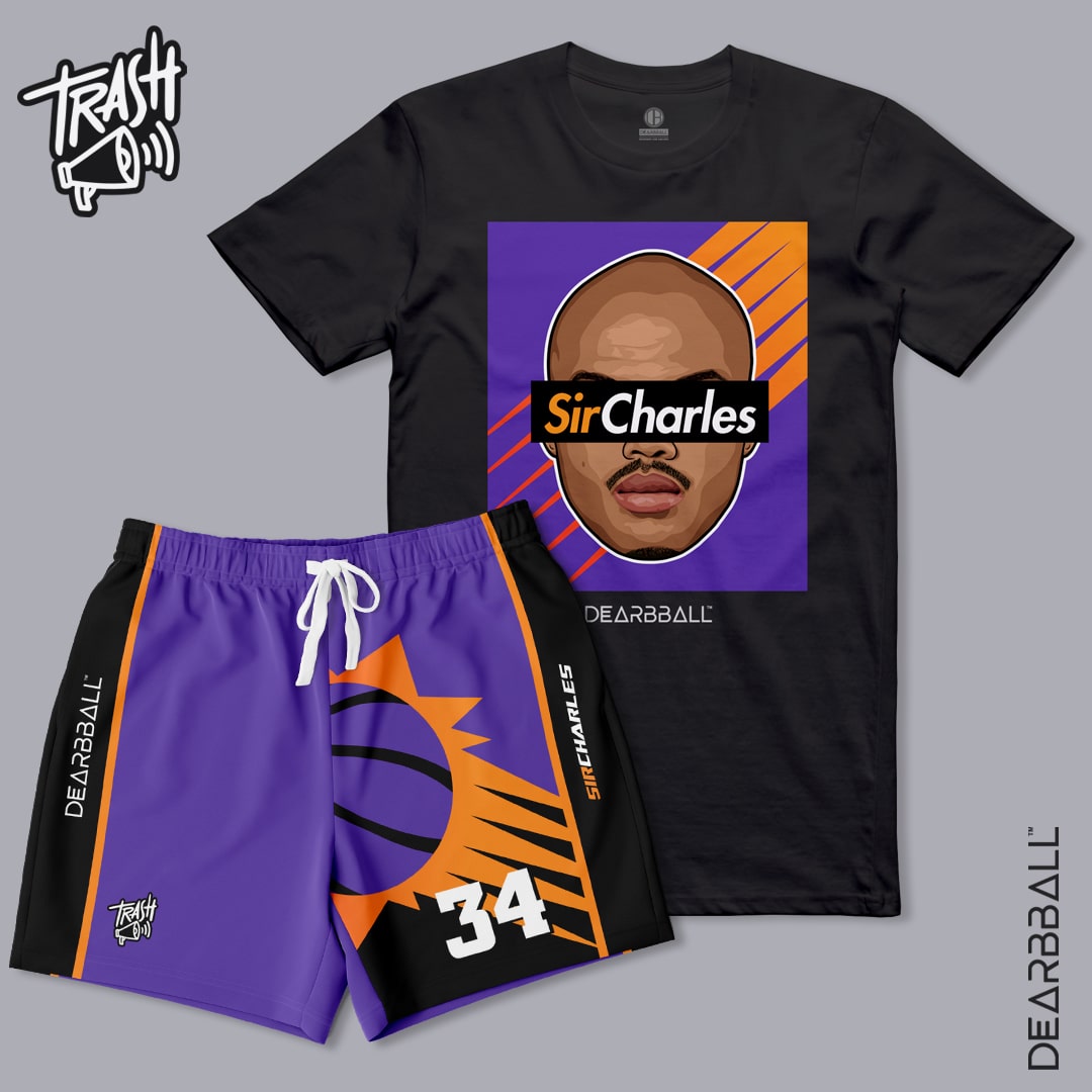 DearBBall Premium Short T-Shirt Set - SirCharles Phoenix Trash 📢 Embroidery Edition