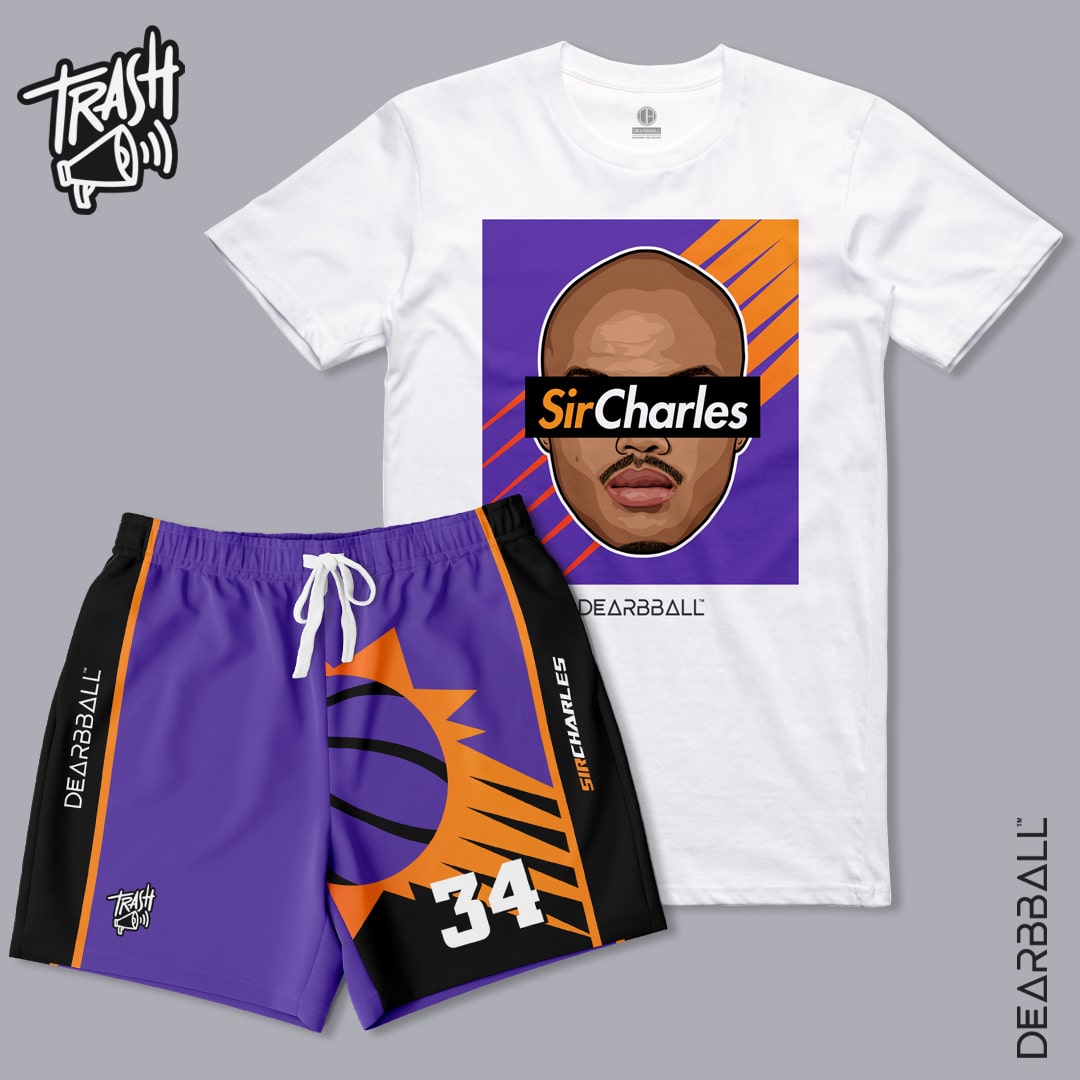 DearBBall Premium Short T-Shirt Set - SirCharles Phoenix Trash 📢 Embroidery Edition
