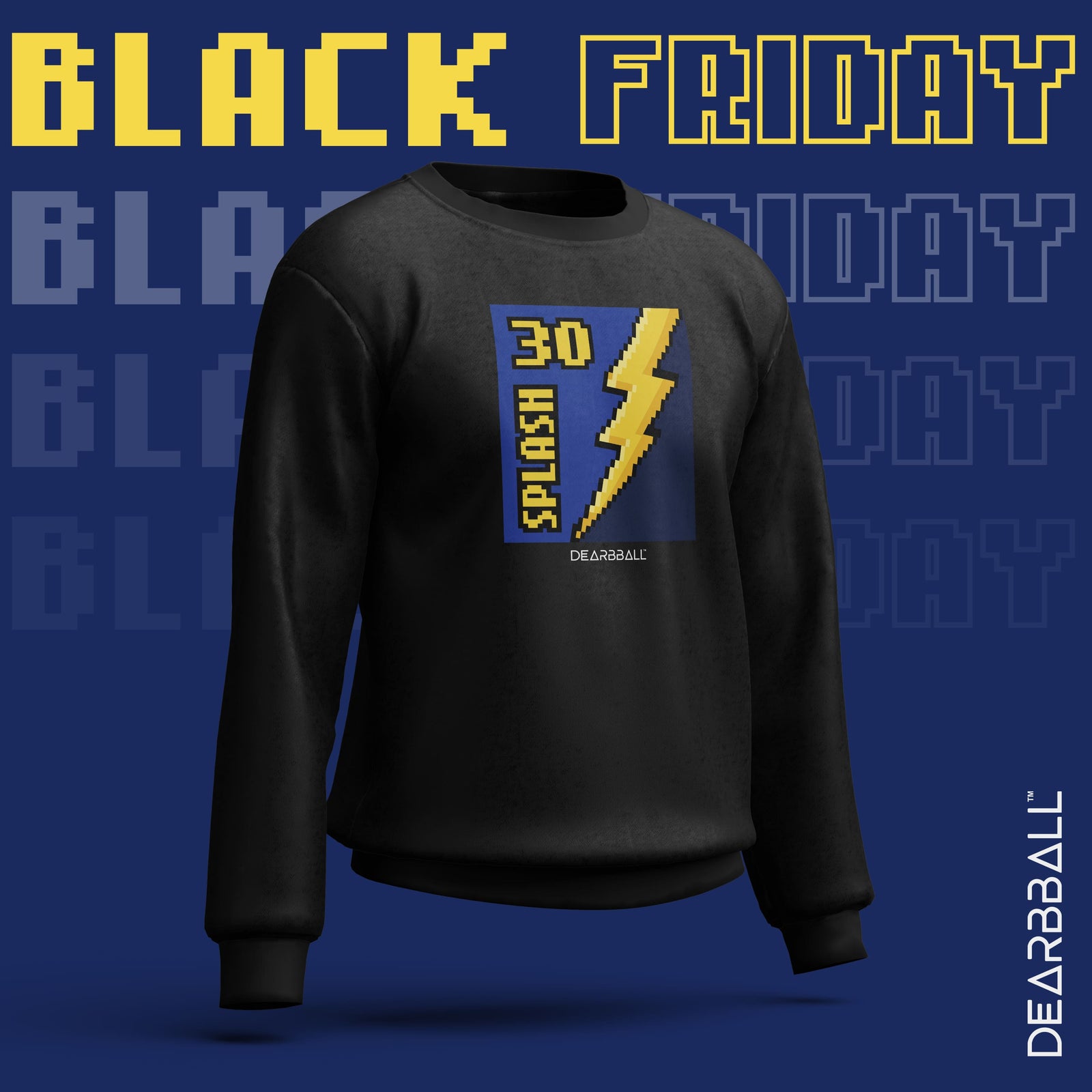 DearBBall Sweatshirt - SPLASH 8Bit Pixel Blue Edition