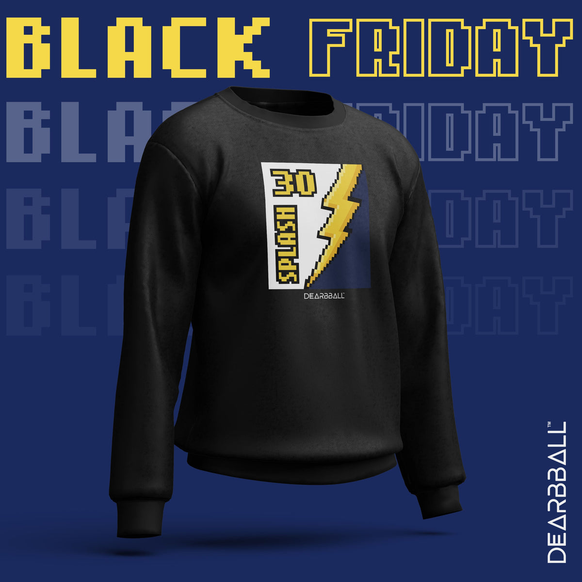 DearBBall Sweatshirt - SPLASH 8Bit Pixel White Edition