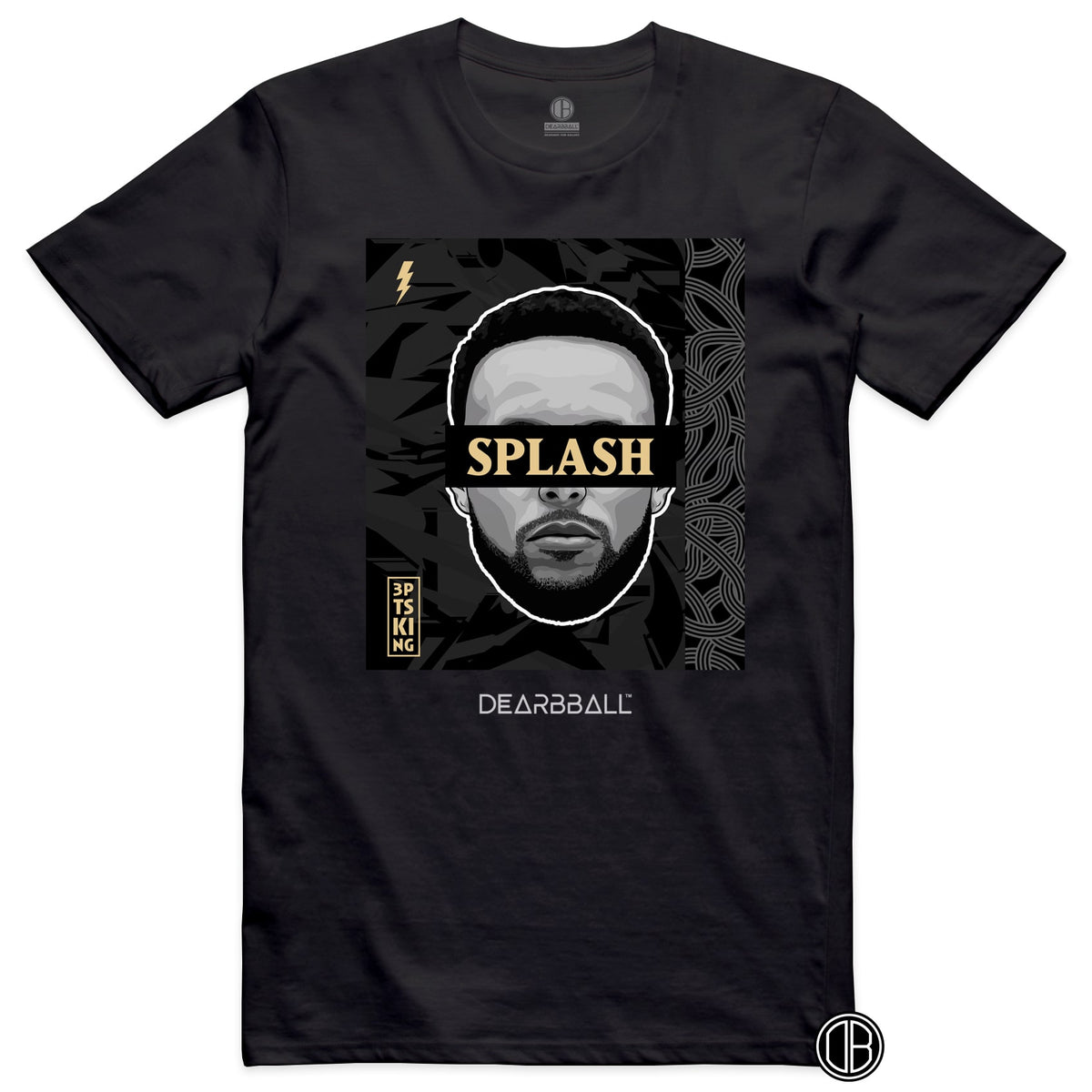 DearBBall T-Shirt - SPLASH Black &amp; Gold Luxury Edition
