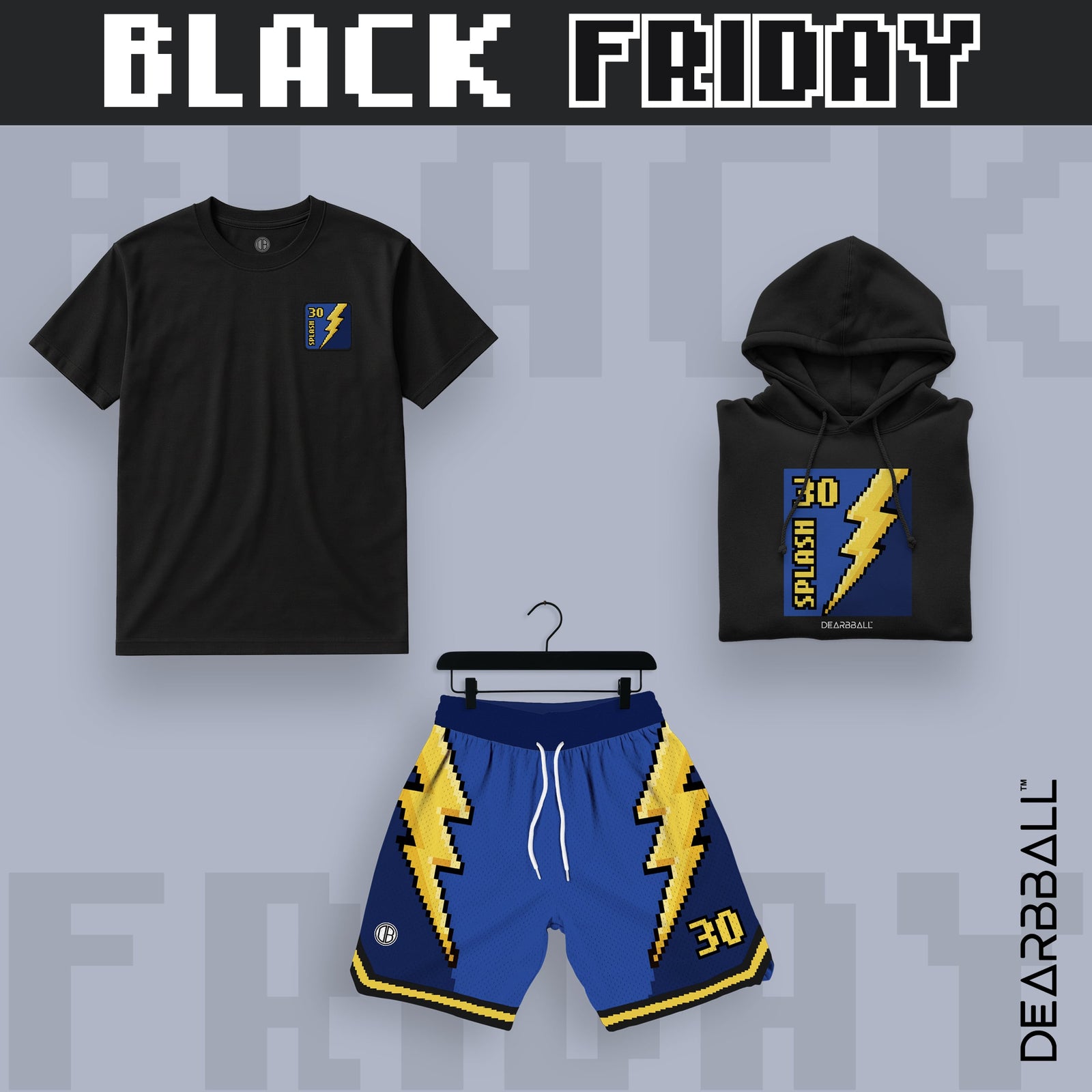 DBB SHORT MESH PREMIUM - SPLASH 8BIT PIXEL BLAUE LIMITIERTE EDITION