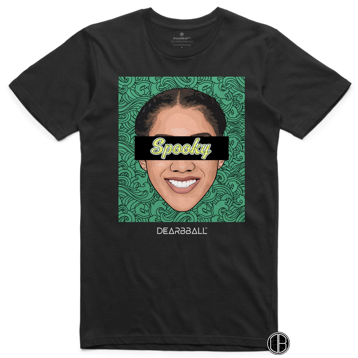 DearBBall T-Shirt - SPOOKY Waves Tattoos Green Edition