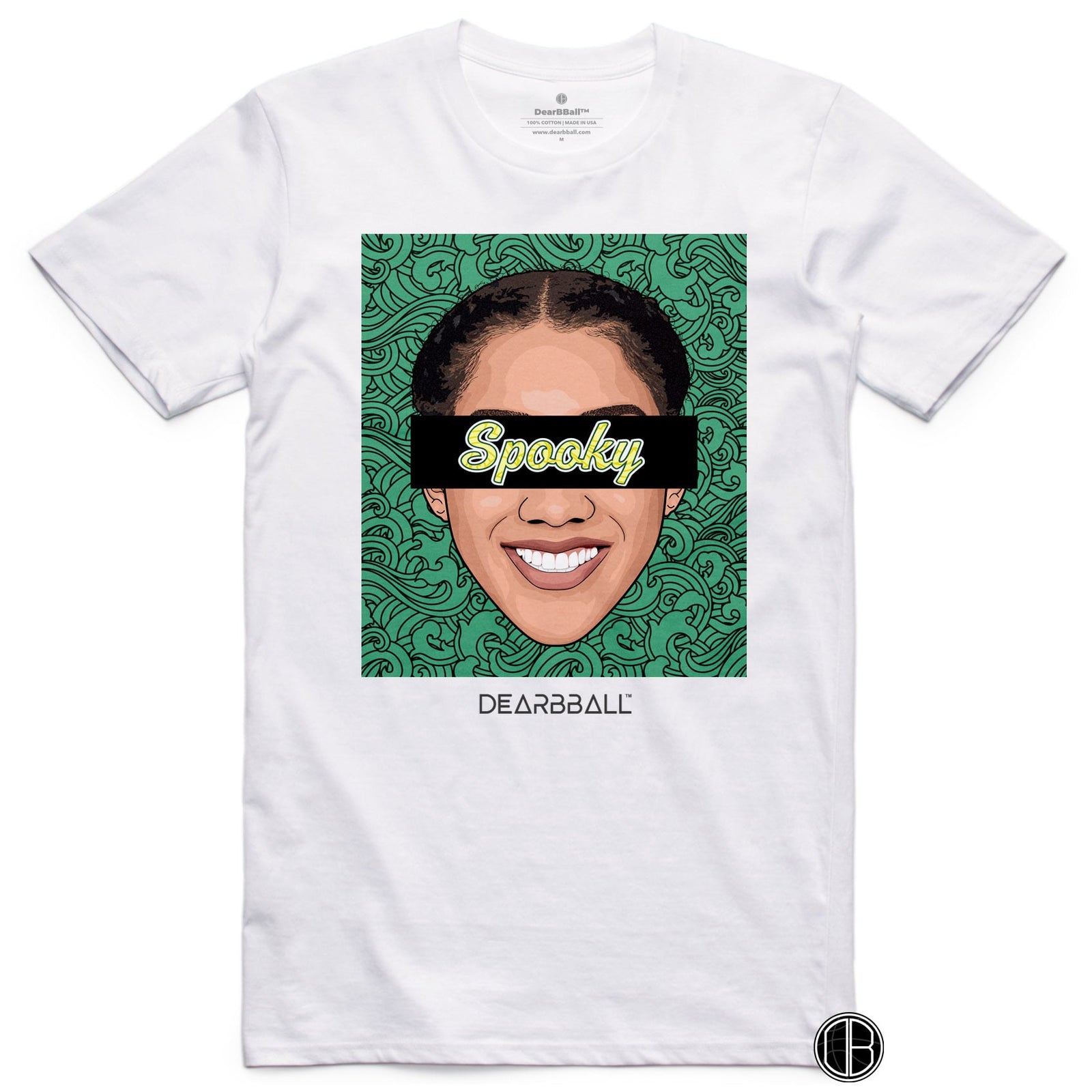 DearBBall T-Shirt - SPOOKY Waves Tattoos Green Edition