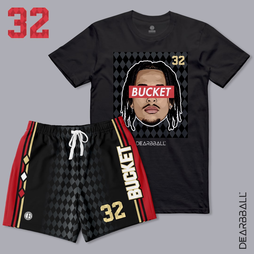 DearBBall T-Shirt - BUCKET Principauté Black Edition