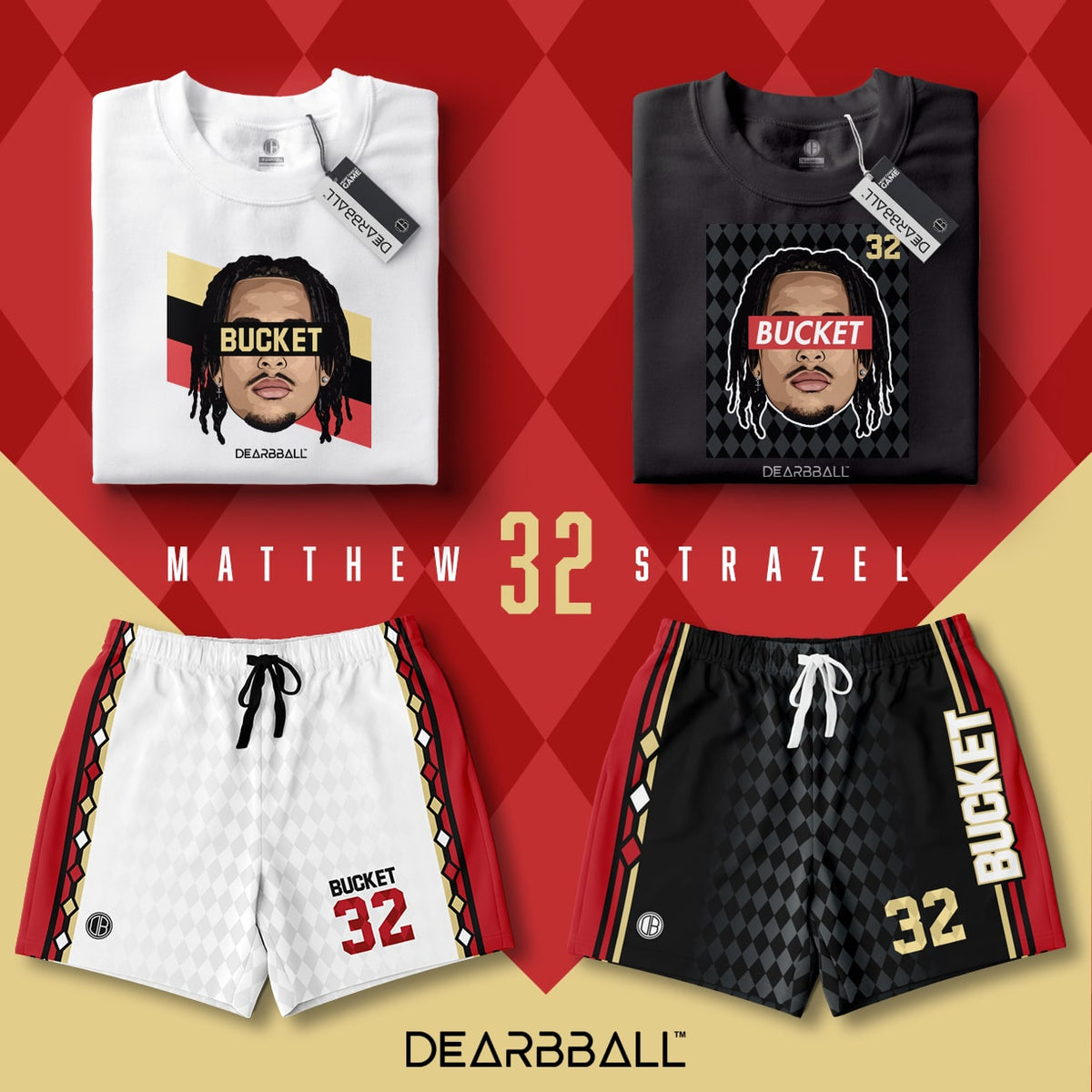 DearBBall T-Shirt - BUCKET Principauté Black Edition