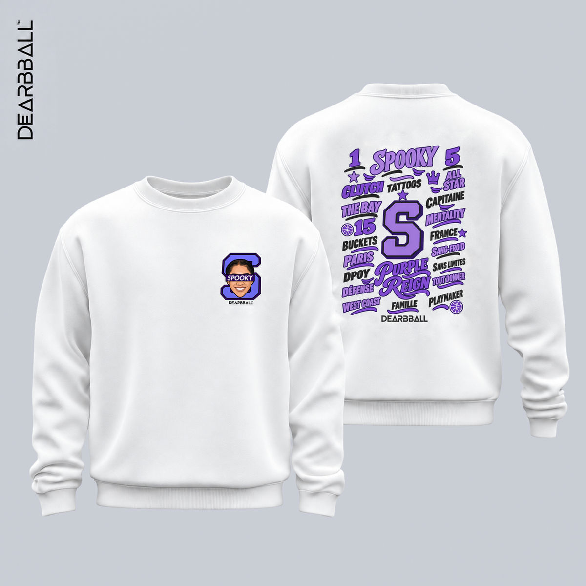 DearBBall Sweat Premium - SPOOKY Purple Words Matter Edition
