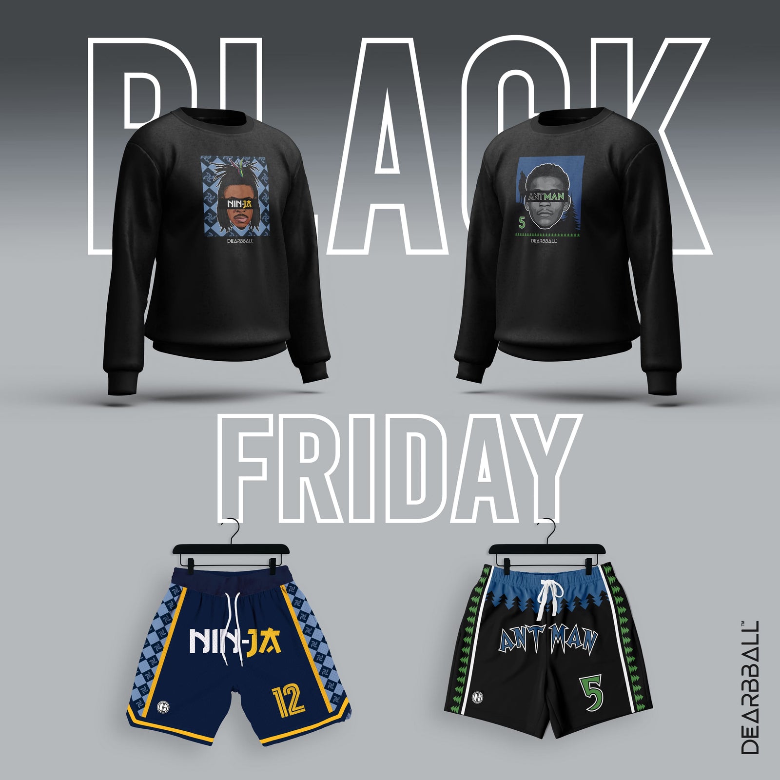 DearBBall Sweatshirt - Novo NINJA Shuriken Edição