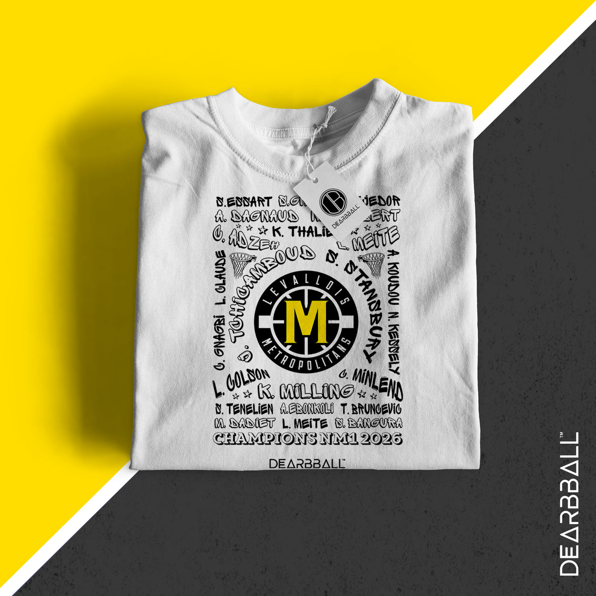 DearBBall T-Shirt - LEVALLOIS METROPOLITANS Words Matter Champs Edition