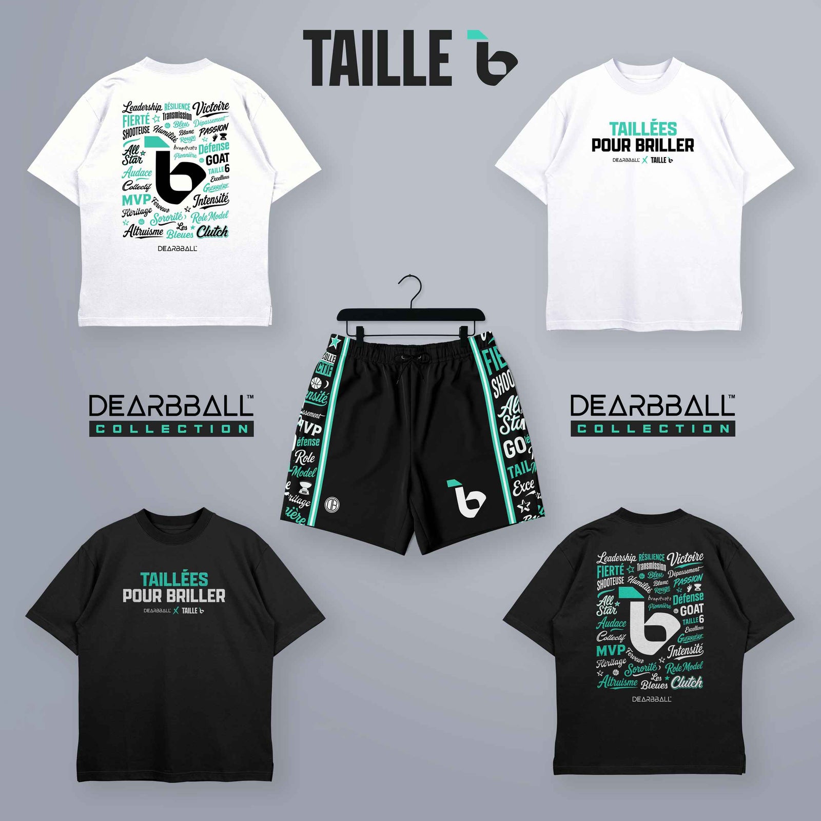 DearBBall T-Shirt Oversize Premium - Taillées pour Briller Taille6 Edition
