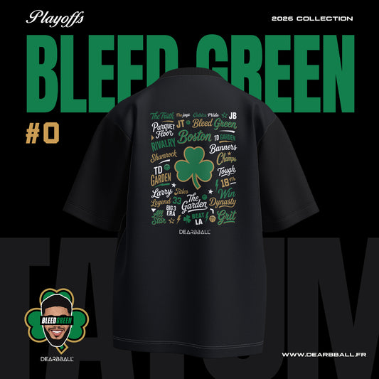 T-shirt Oversize Premium DearBBall - Edizione BleedGreen BOSTON Words Matter