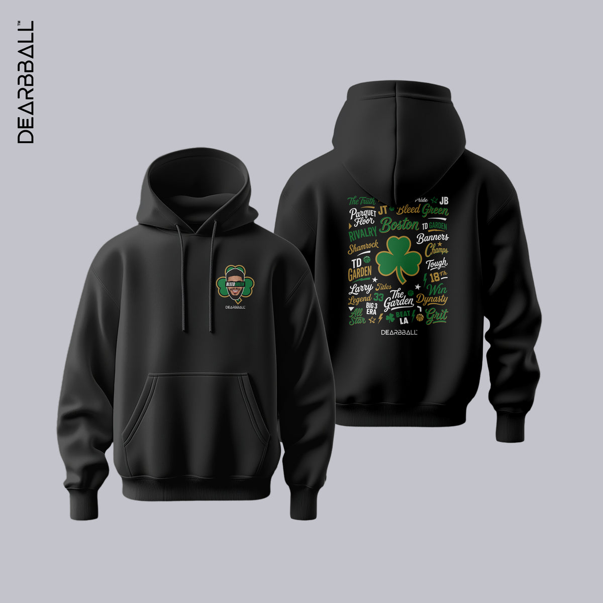 DearBBall Premium Hoodie - BleedGreen BOSTON Words Matter Edition