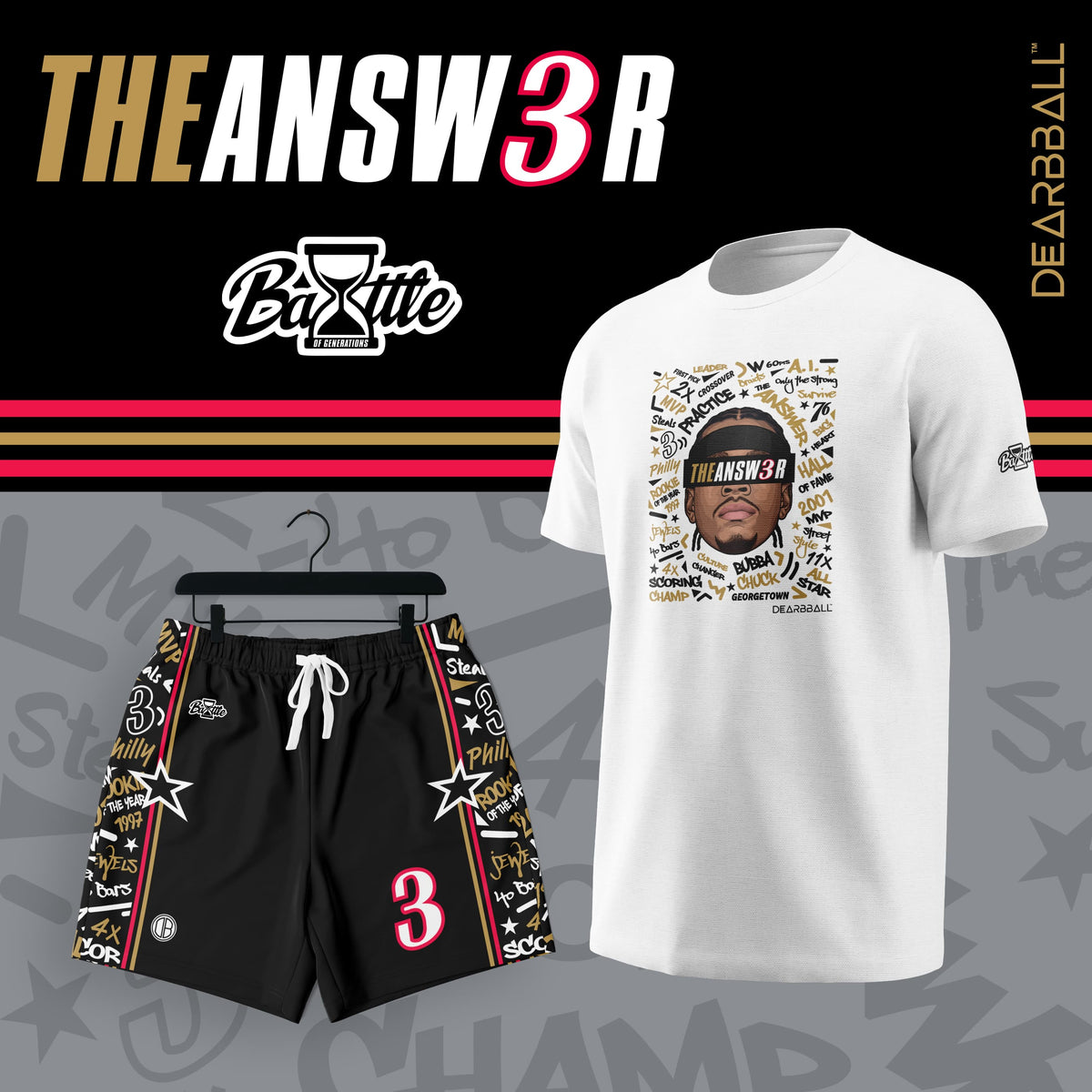 DearBBall Ensemble Short T-Shirt - TheANSWER WORDS MATTER BOG Premium Edition