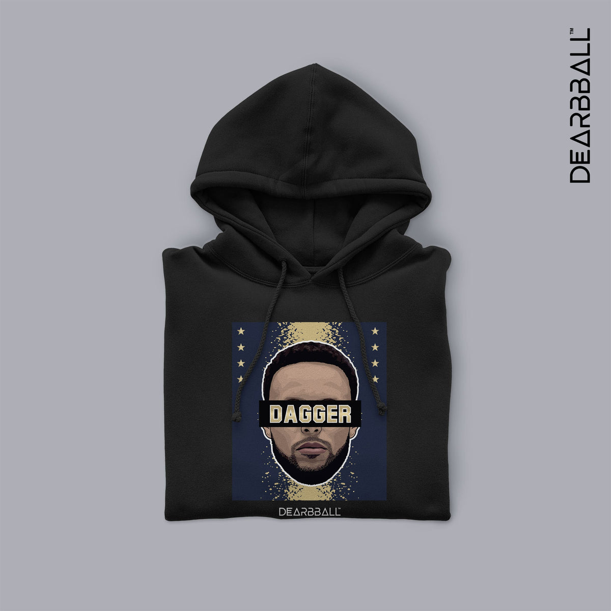 DearBBall Sweat à Capuche - DAGGER GOLD Stars Edition