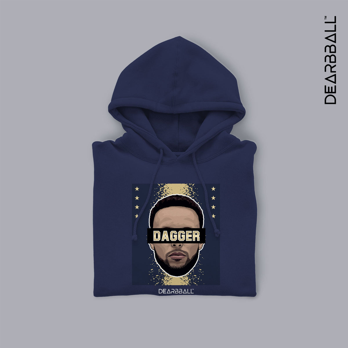 DearBBall Sweat à Capuche - DAGGER GOLD Stars Edition